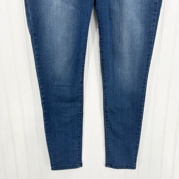 Democracy Jeans Womens 10 Skinny Ab Solution Blue Stretch Denim Tummy Control - Picture 4 of 12